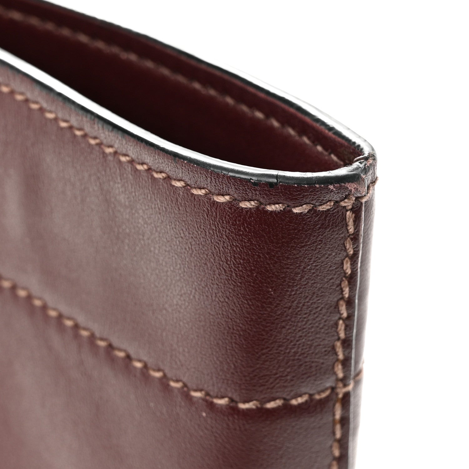 Vitello Soft Shopping Tote Burgundy