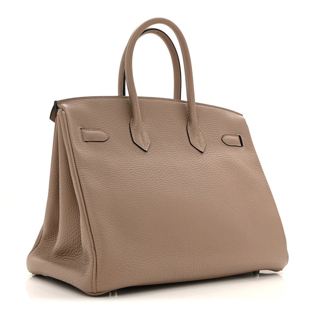 Togo Horseshoe Birkin 35 Gris Tourterelle Etoupe