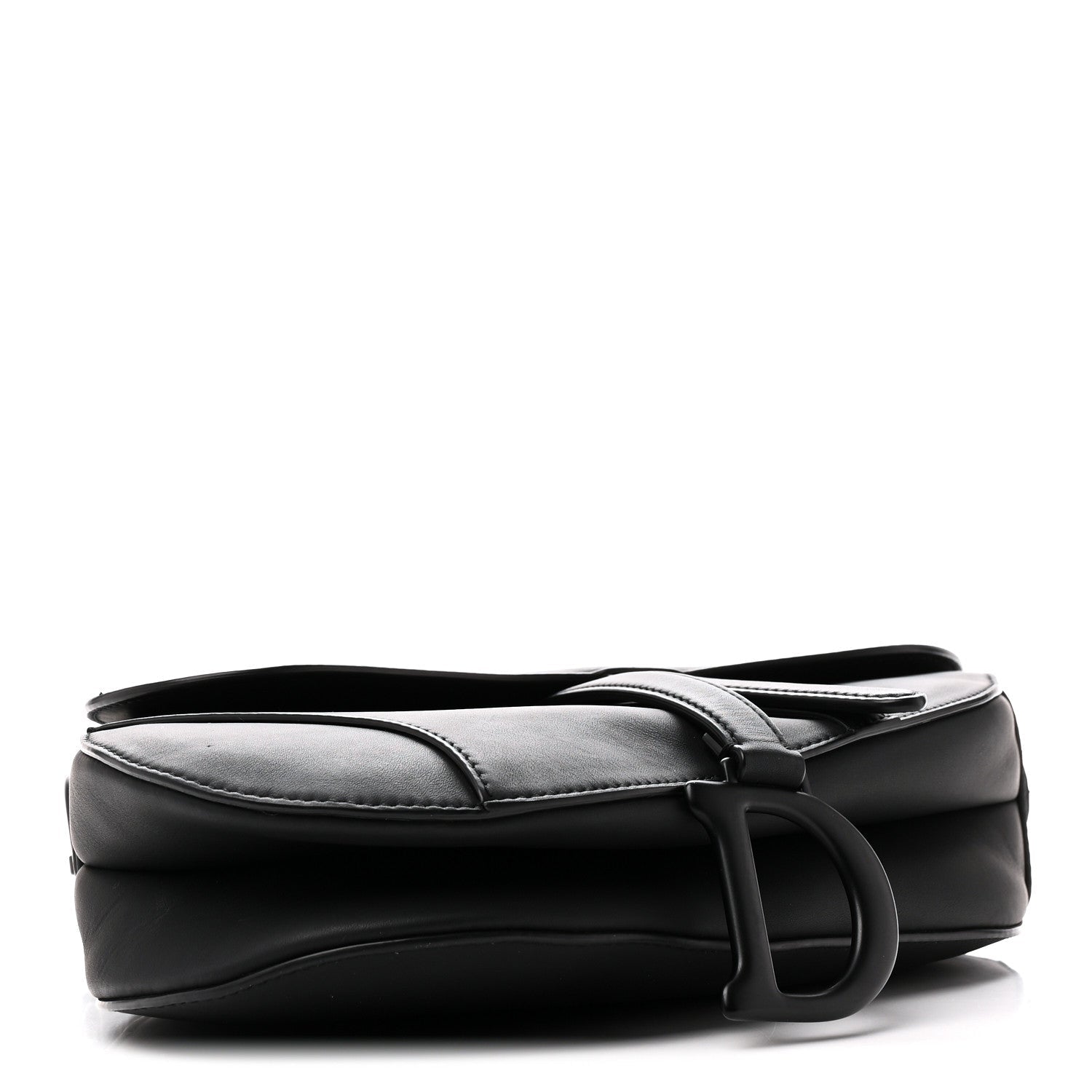 Ultra Matte Calfskin Saddle Bag Black