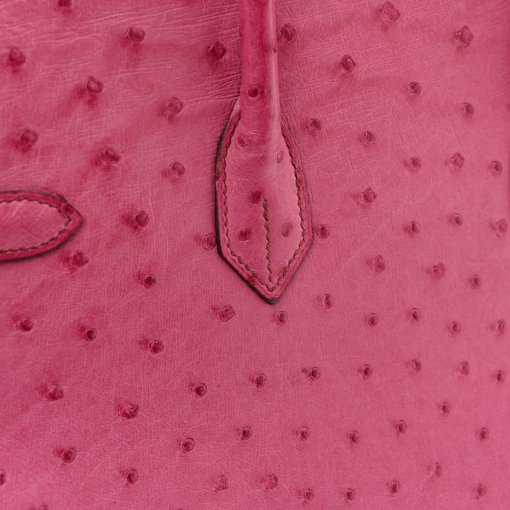 Ostrich Birkin 35 Fuchsia