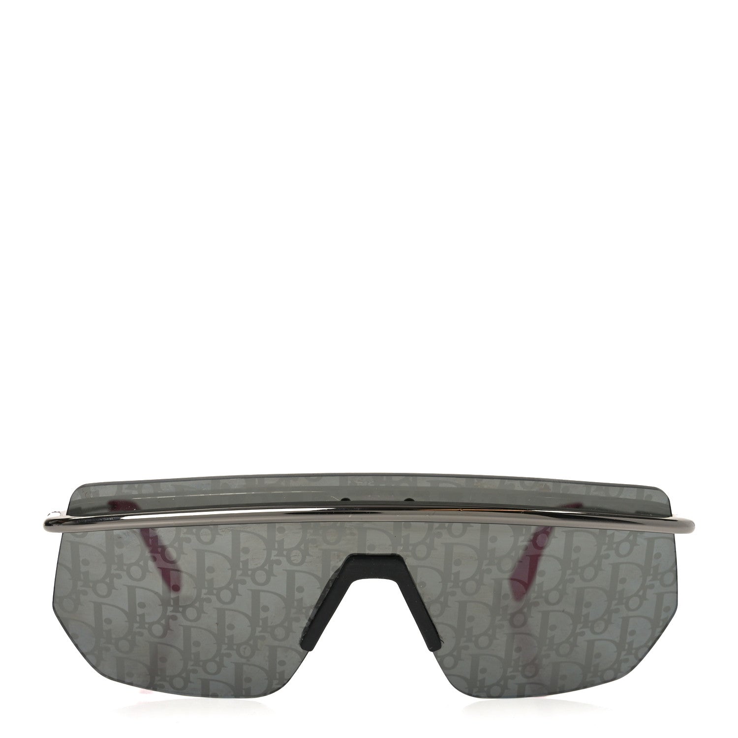 Metal Oblique DiorMotion M1I Mask Sunglasses Grey Pink