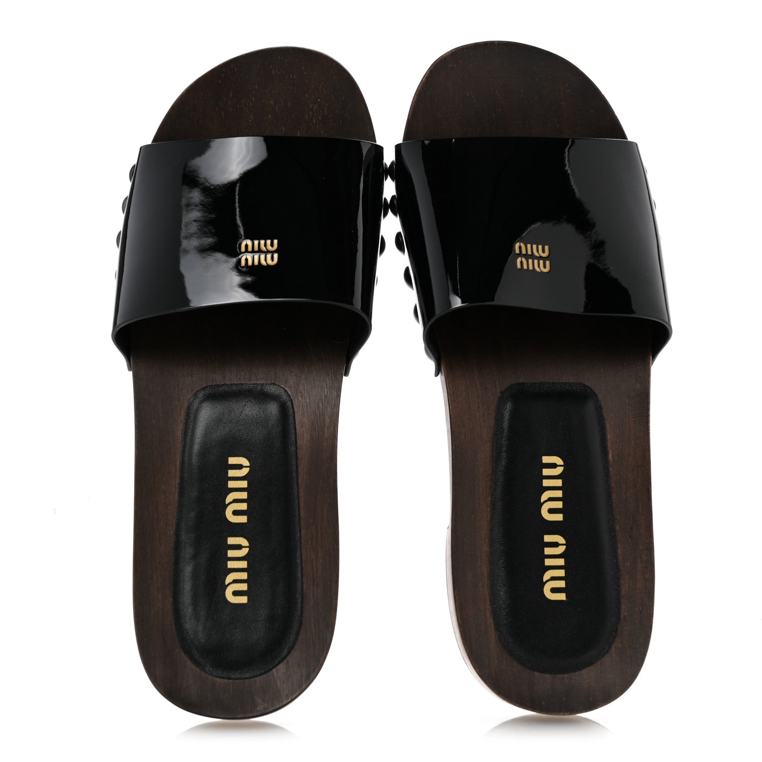 Patent Logo Slide Clogs 36 Black