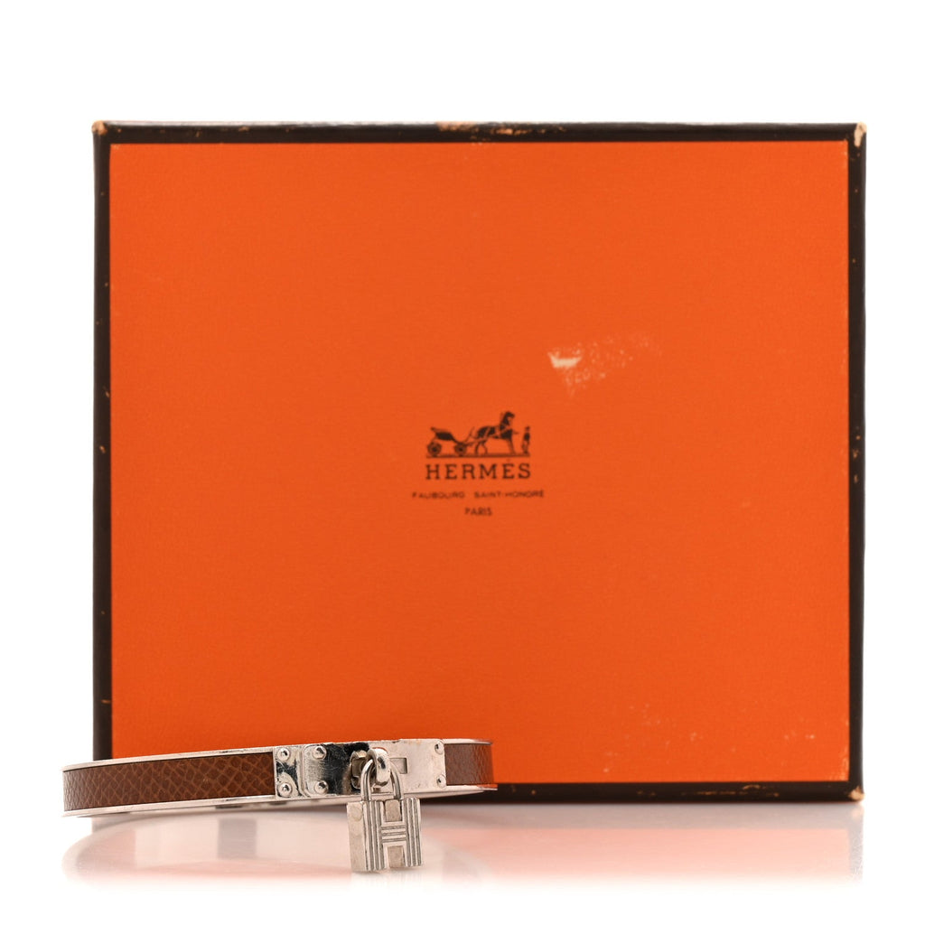 Lizard Kelly Lock Cadena Bracelet Brown