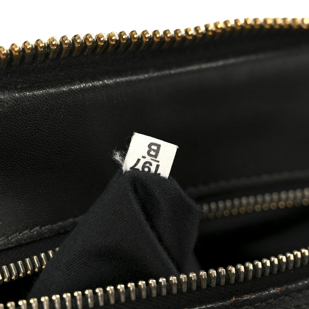 Nappa Matelasse Top Handle Black