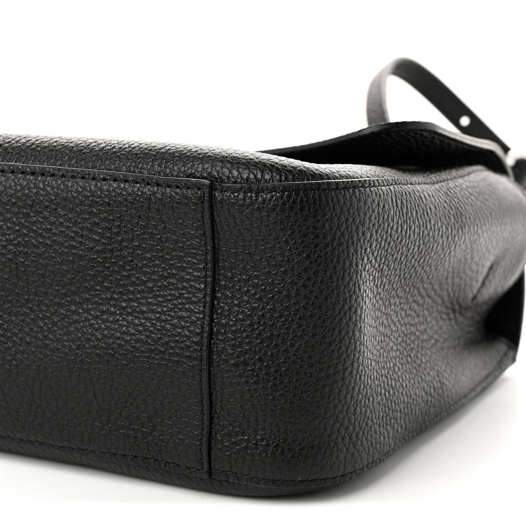 Grained Calfskin Small Souplissimo Maxi Flap Black