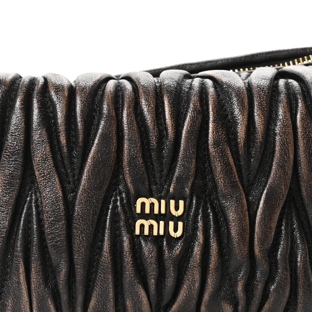 Nappa Matelasse Pouch Sabbia Caffe