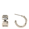 Chamkilight goatskin Olympe Hoop Earrings PM Silver
