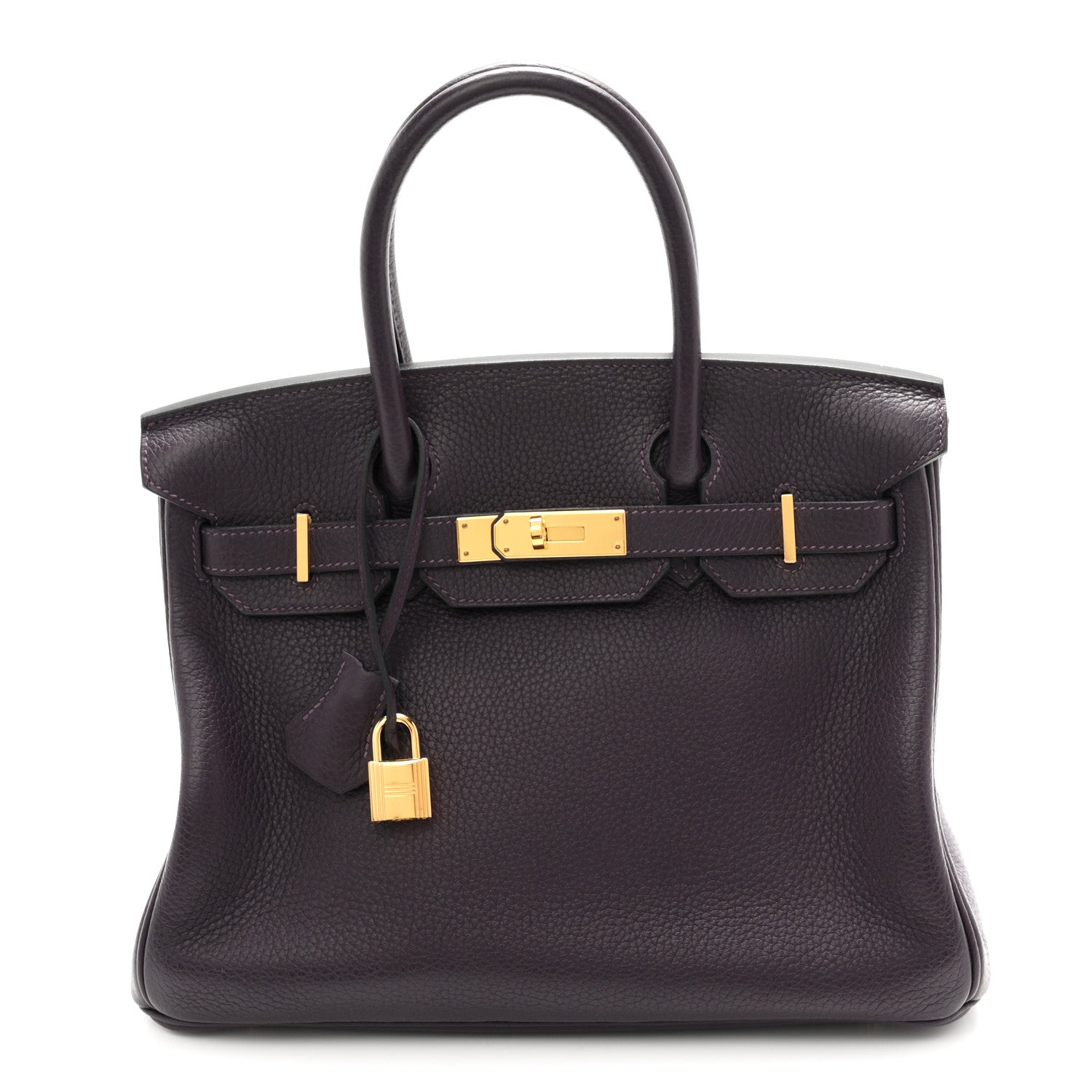 Taurillon Clemence Birkin 30 Raisin