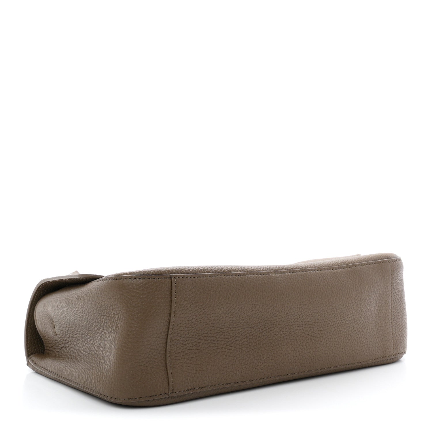 Grained Calfskin Small Souplissimo Maxi Flap Light Brown
