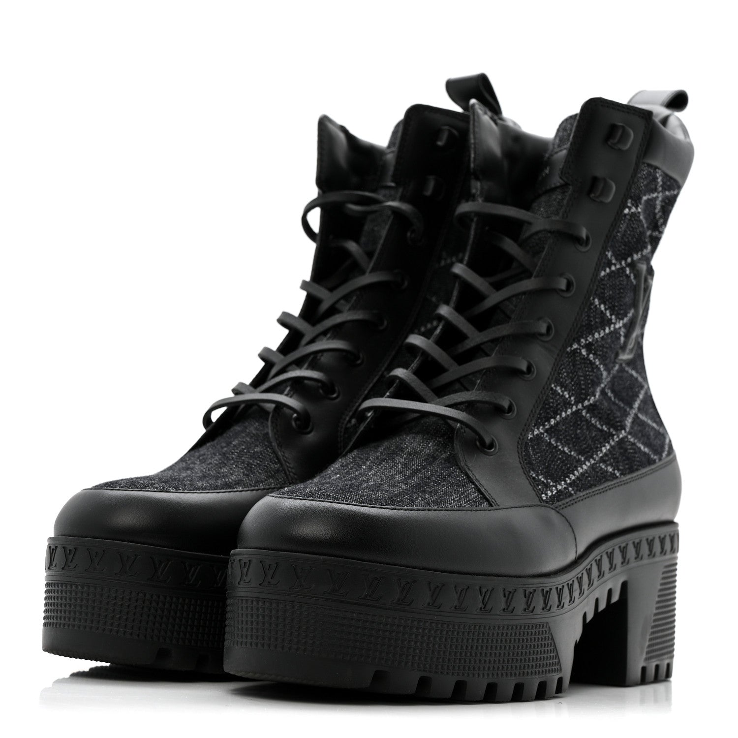 Denim Malletage Laureate Platform Desert Boots 39 Dark Blue