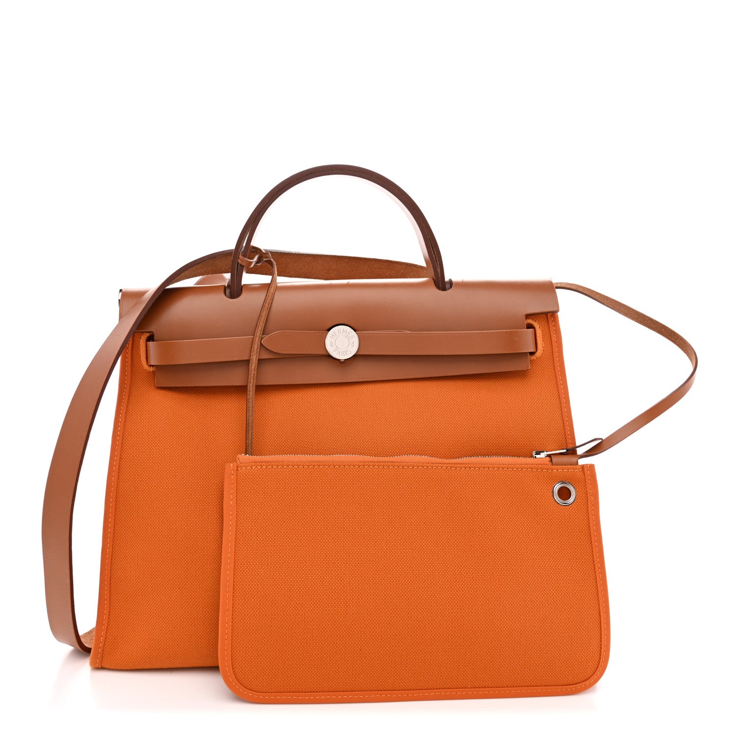 Vache Hunter Toile Herbag Zip 31 PM Orange Fauve