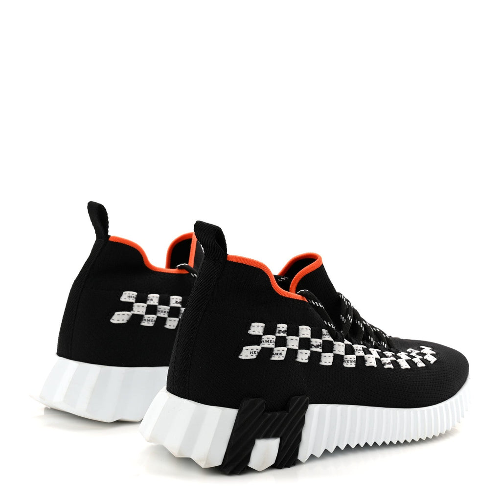 Knit Womens Flex Bolduc Sneakers 37 Black White