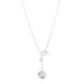 Sterling Silver 18K Rose Gold PM Ex-Libris Pendant Necklace