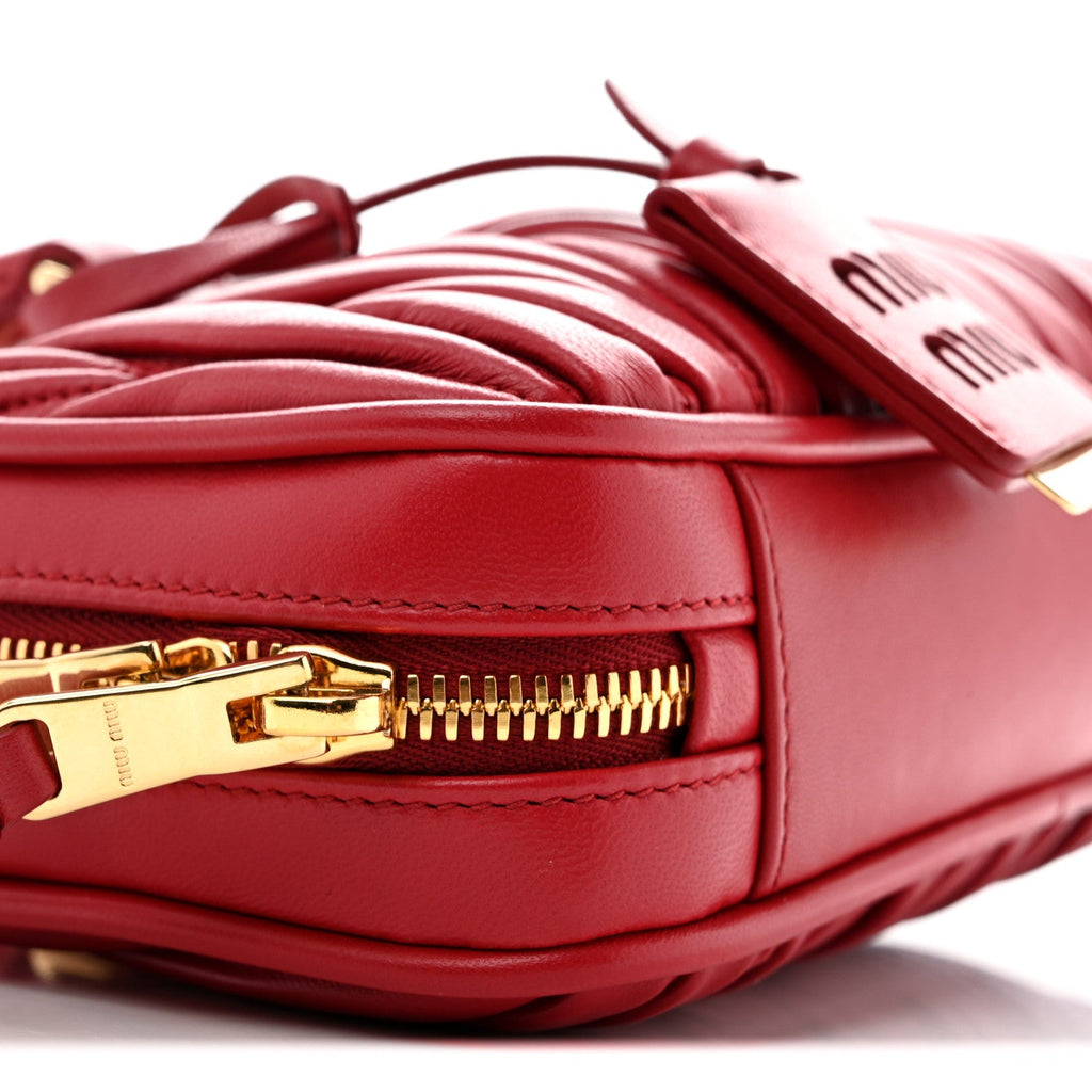 Nappa Matelasse Regular Arcadie Top Handle Bag Rosso
