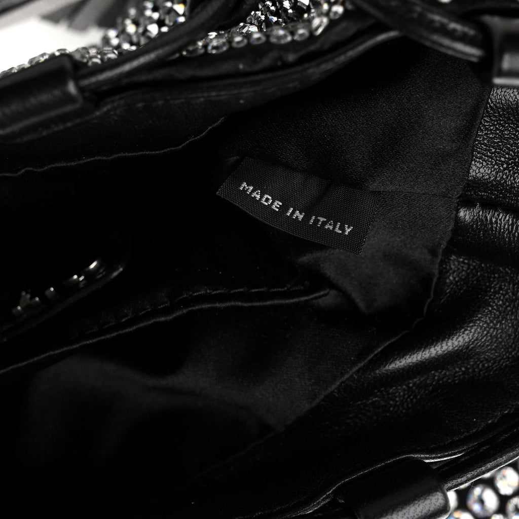 Raso Crystal Starlight Bucket Bag Black