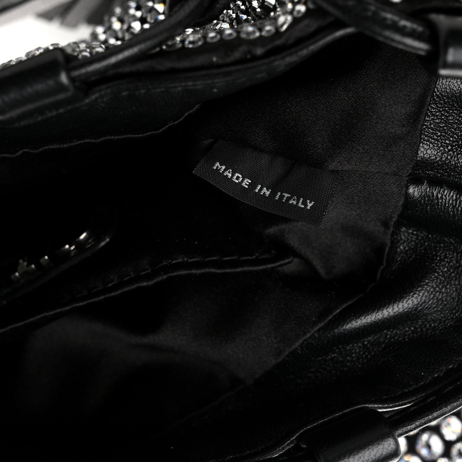 Raso Crystal Starlight Bucket Bag Black