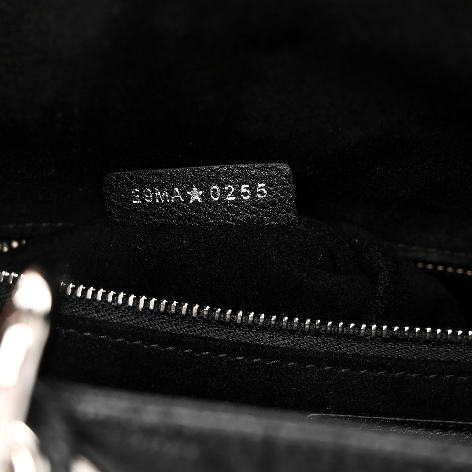 Grained Calfskin Cannage Medium Lady Dior Black