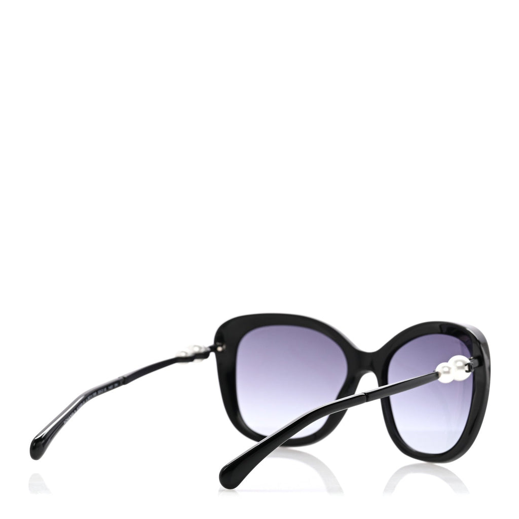Acetate Butterfly Winter Pearl Sunglasses 5339-H Black