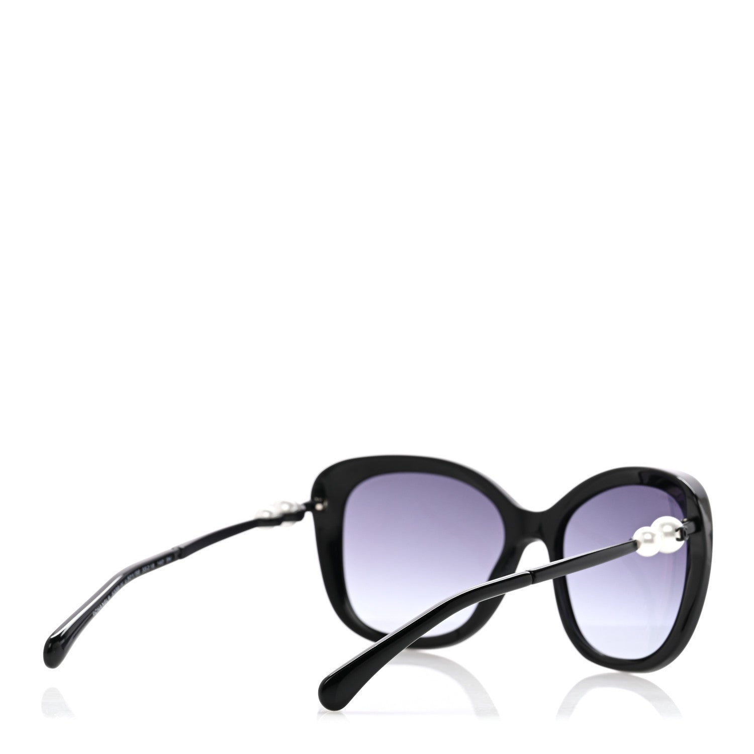 Acetate Butterfly Winter Pearl Sunglasses 5339-H Black