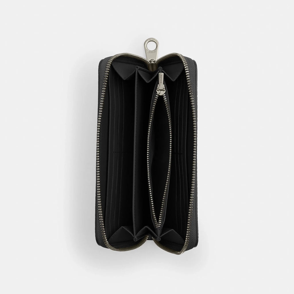 Coach Outlet Long Zip Around Wallet In Signature Canvas