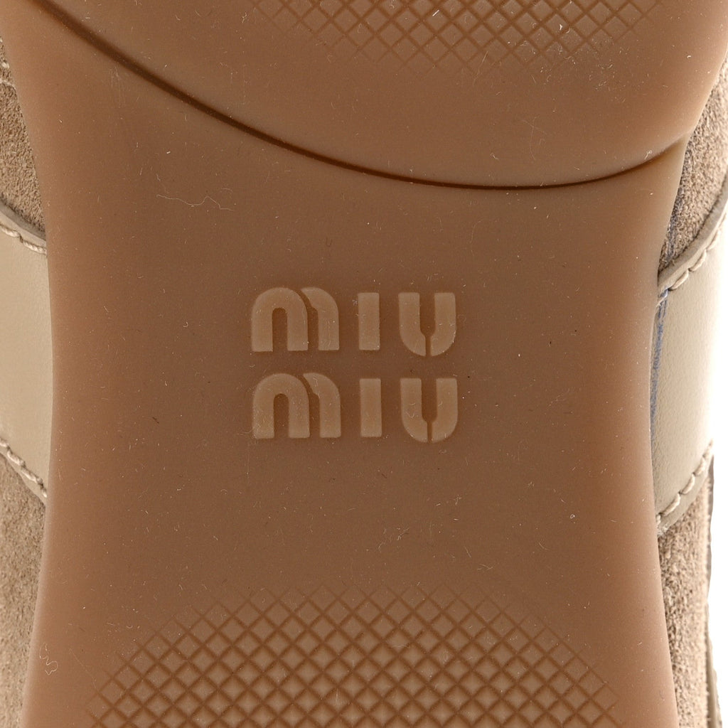 Suede Shearling Gymnasium Sneakers 39.5 Deserto
