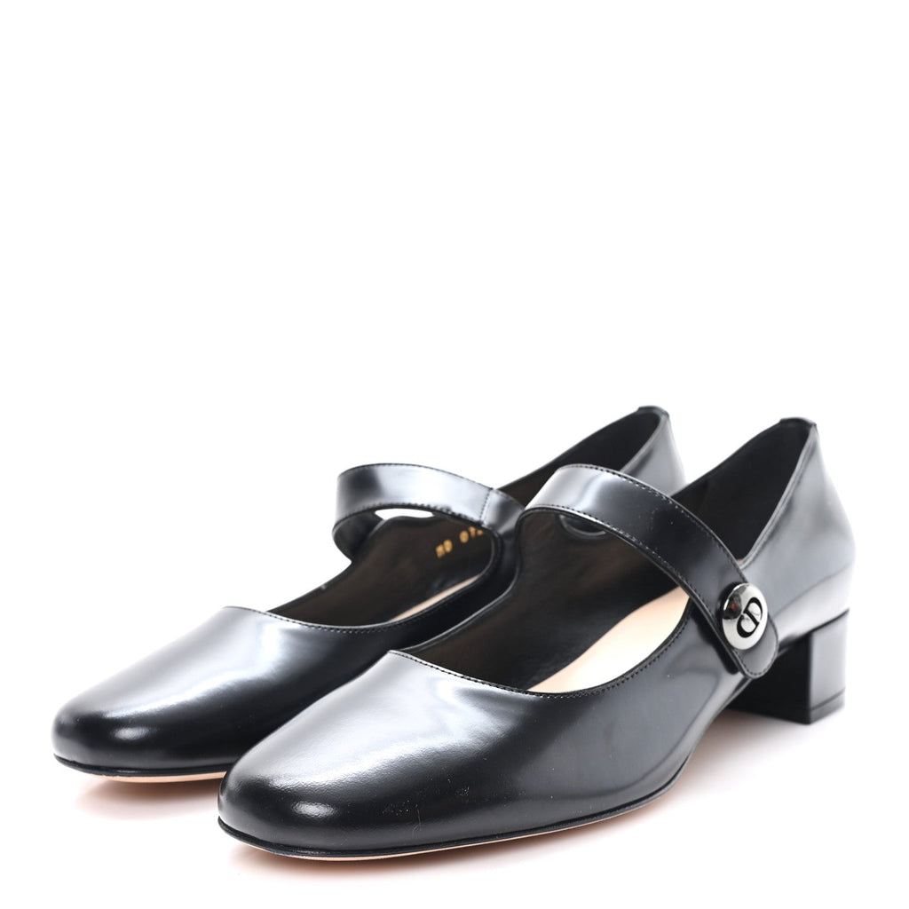 Brushed Calfskin Uniform 30mm Pumps 39 Black