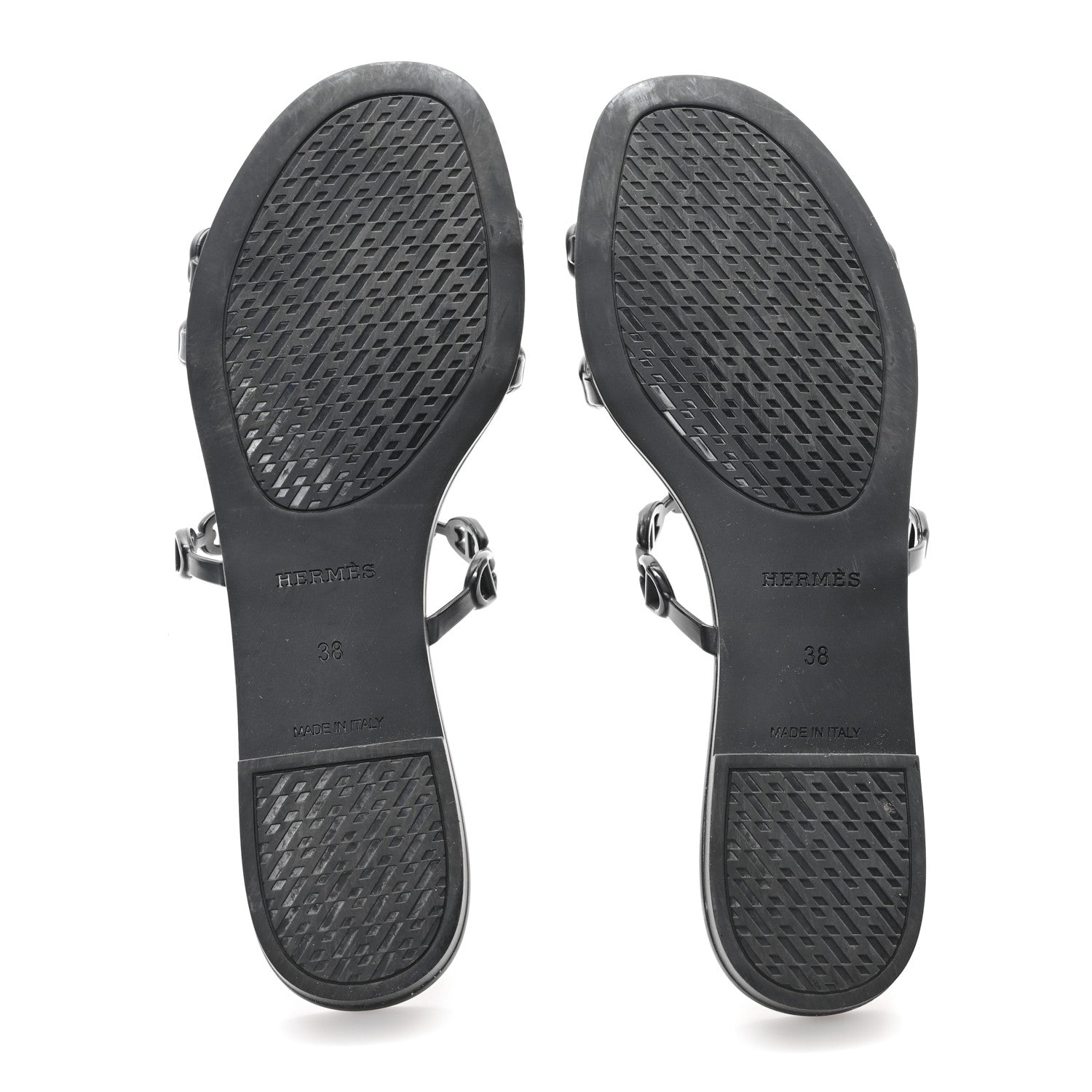 Rubber Chaine d'Ancre Rivage Sandals 38 Black