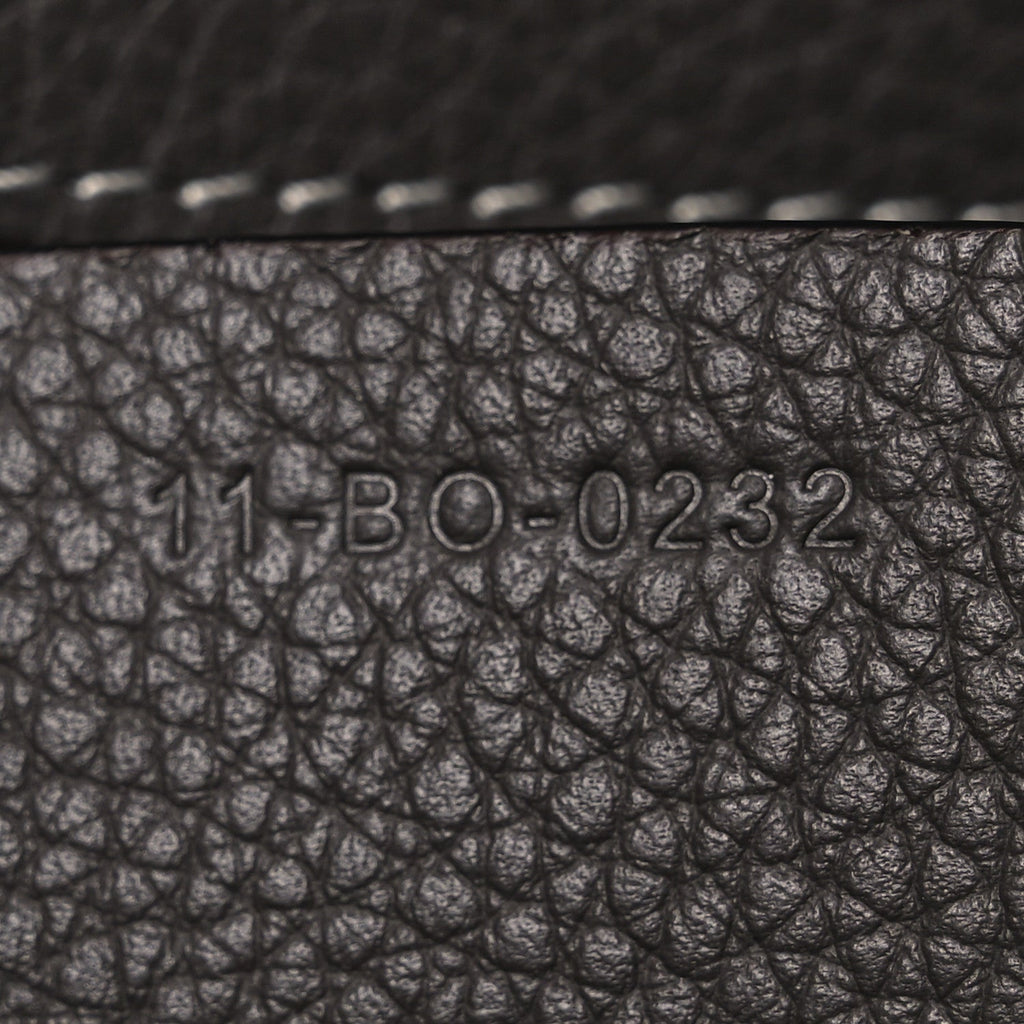 Grained Calfskin Maxi Gallop Sling Bag Grey