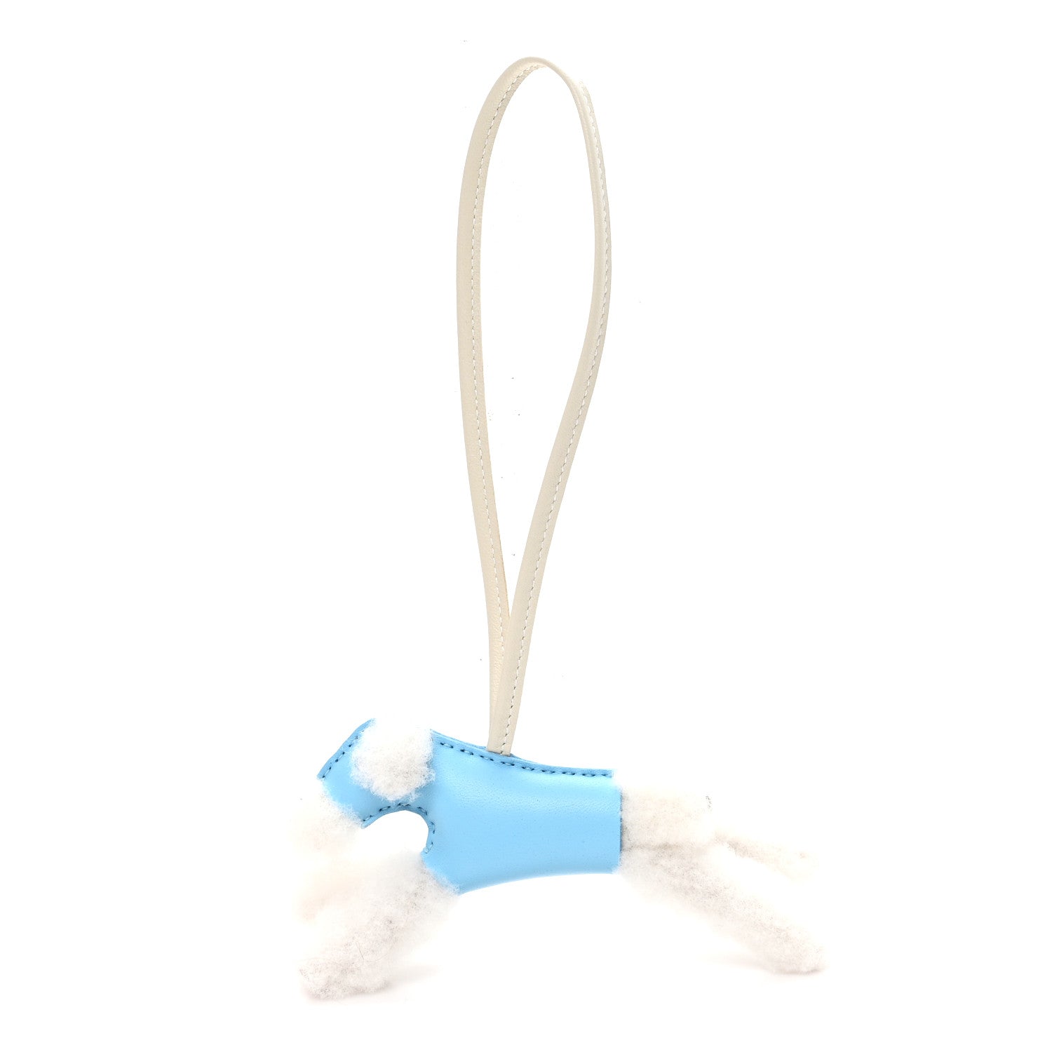 Milo Lambskin Shearling Budy Charm Ecru Celeste Craie