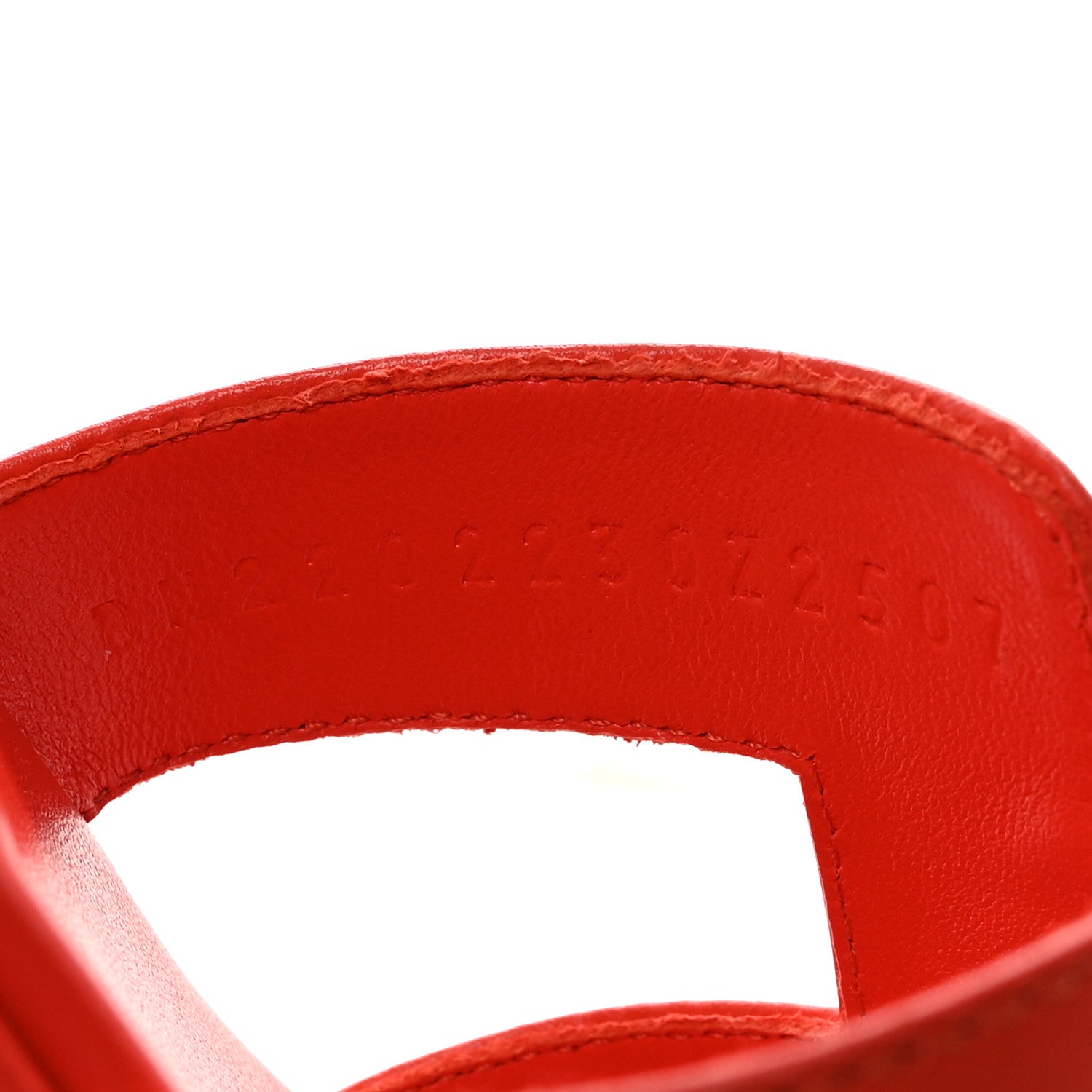 Box Calfskin Oran Sandals 37 Rouge Grenadine