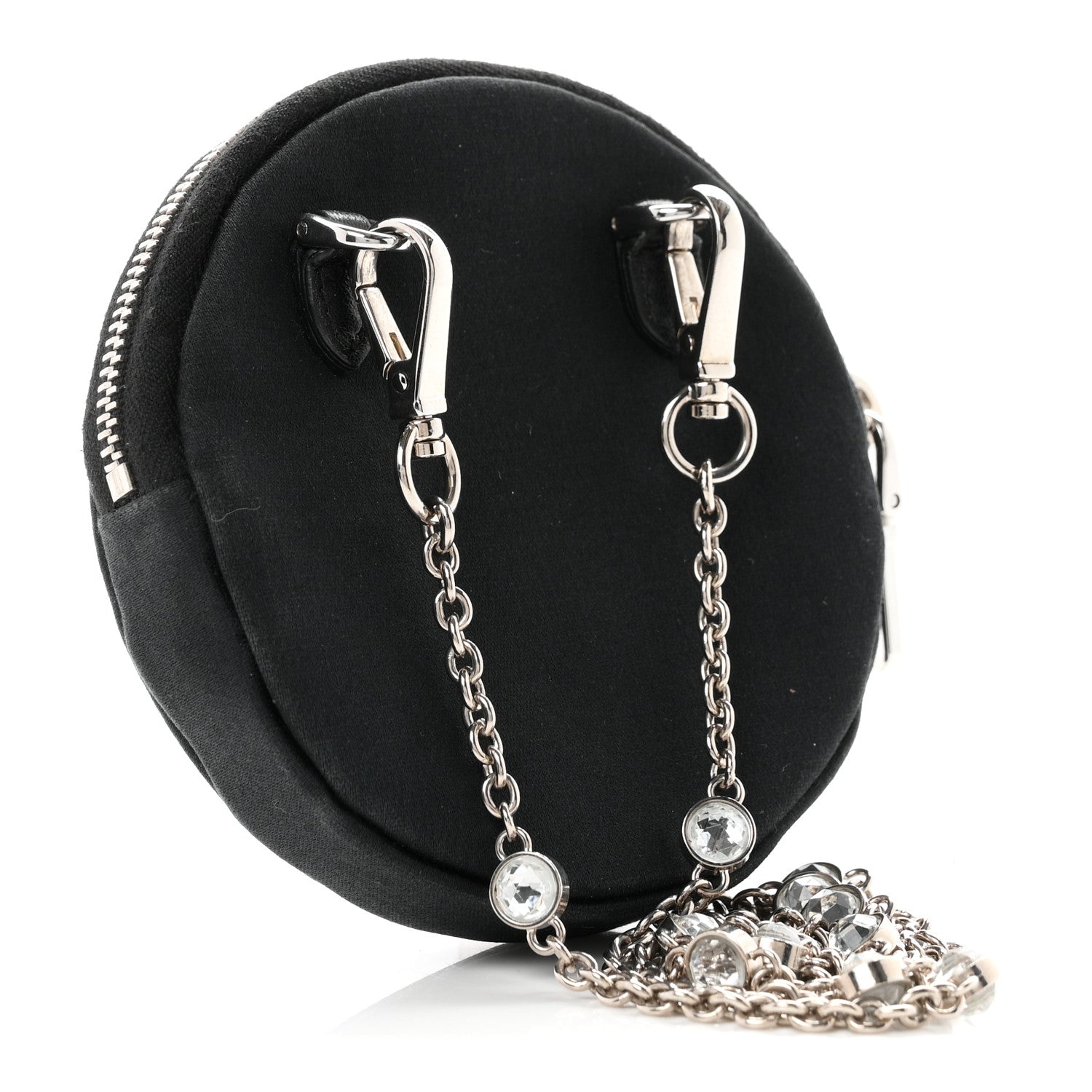Raso Crystal Starlight Nano Circle Mini Bag Black