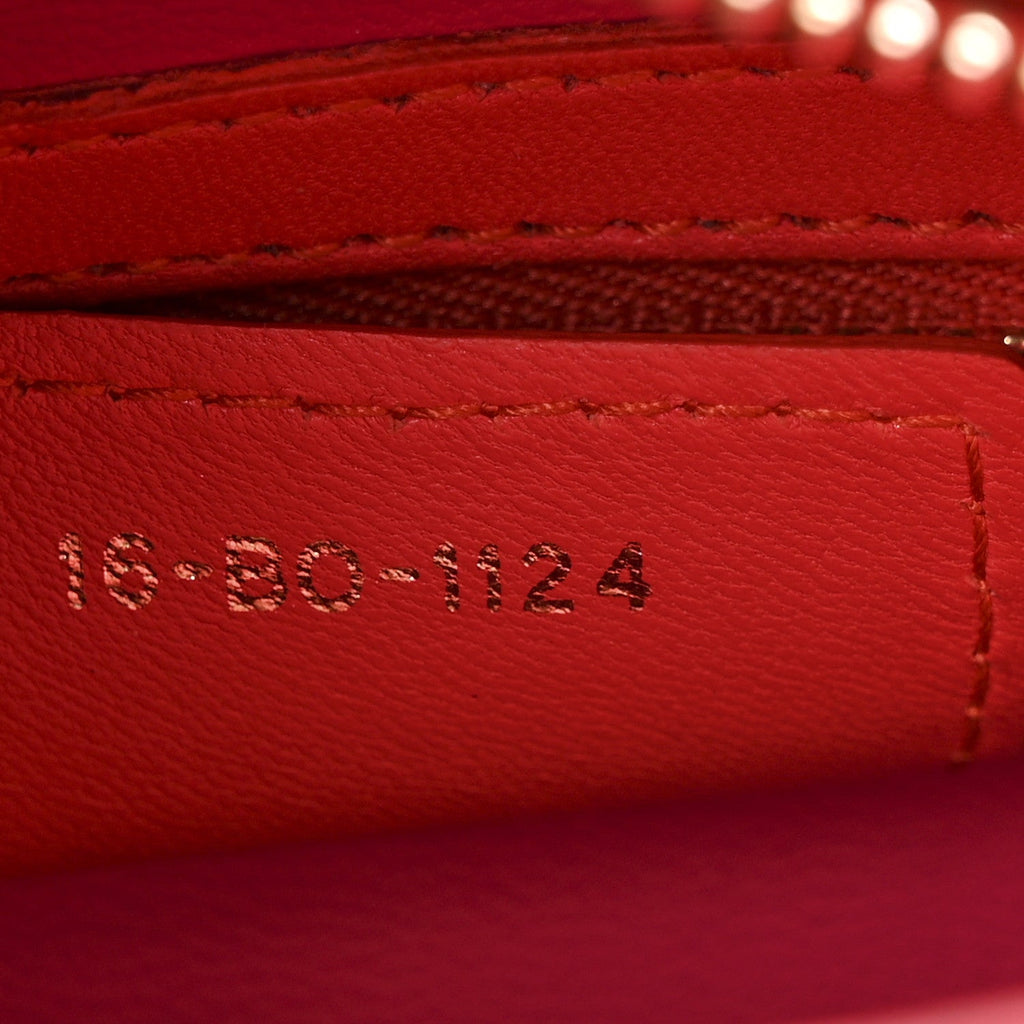 Lambskin Cannage Medium Bi-Color Lady Dior Orange Fuchsia