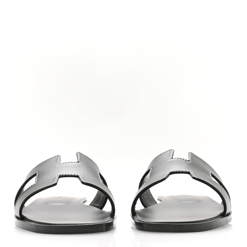 Box Calfskin Oran Sandals 36.5 Black