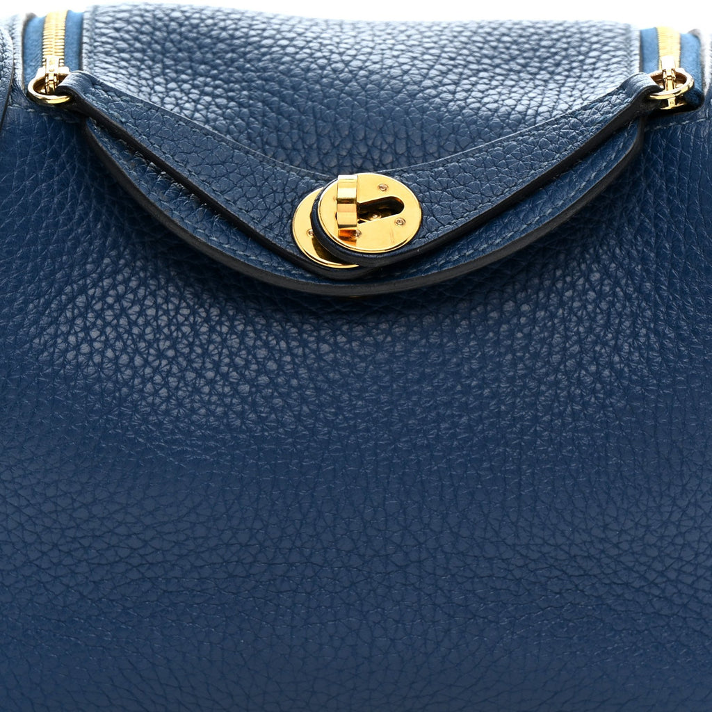 Taurillon Clemence Mini Lindy 20 Deep Bleu