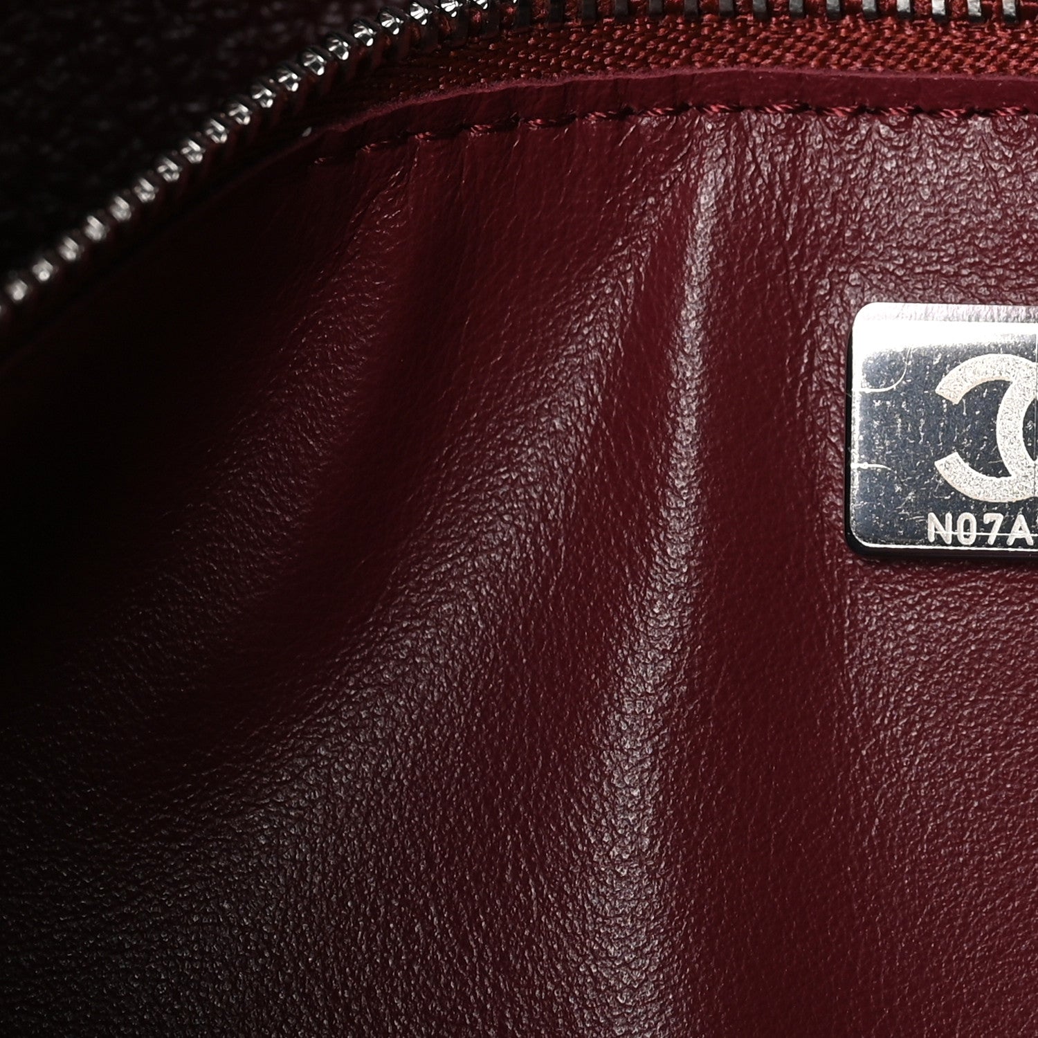 Grained Calfskin Small Souplissimo Maxi Flap Burgundy