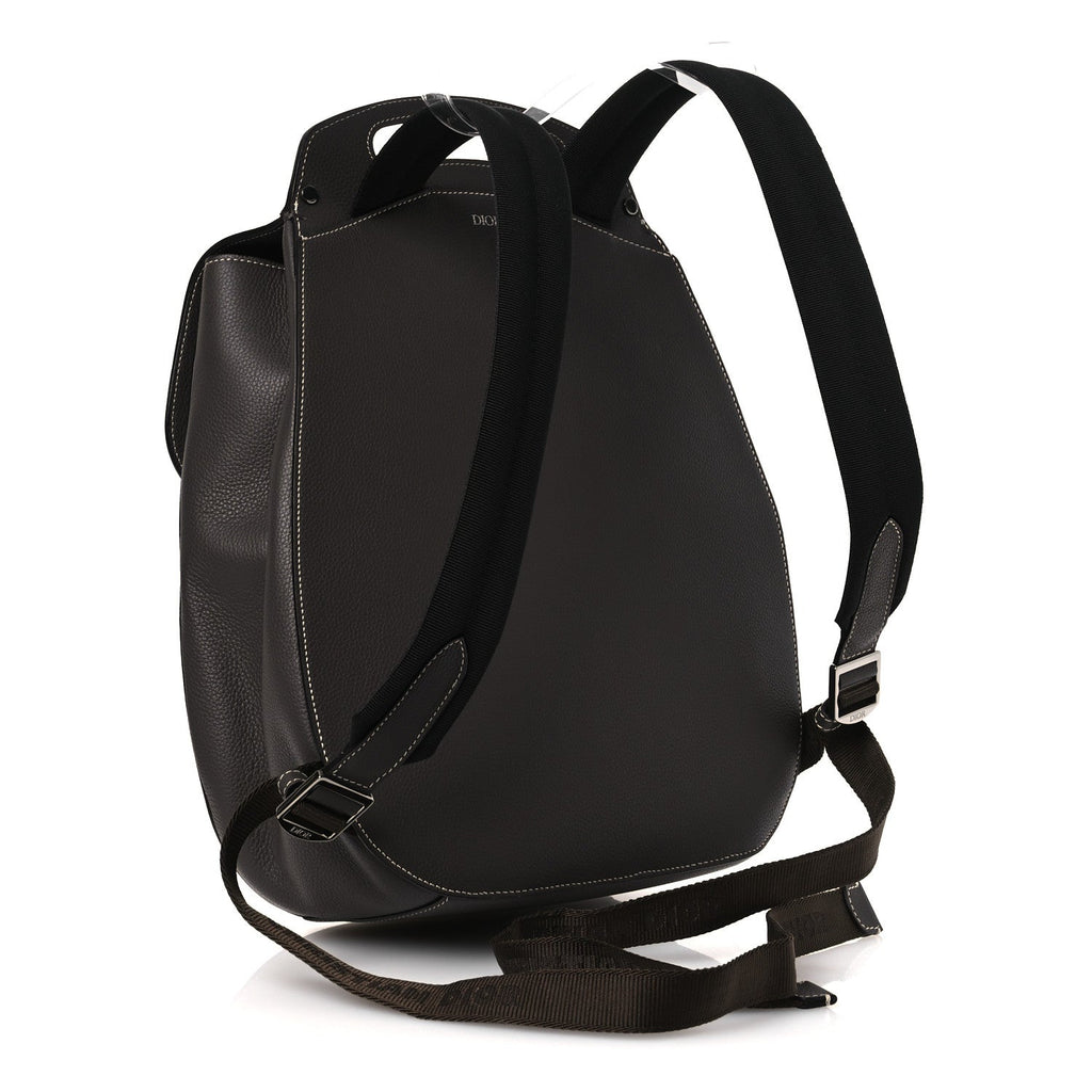 Grained Calfskin Maxi Gallop Sling Bag Grey