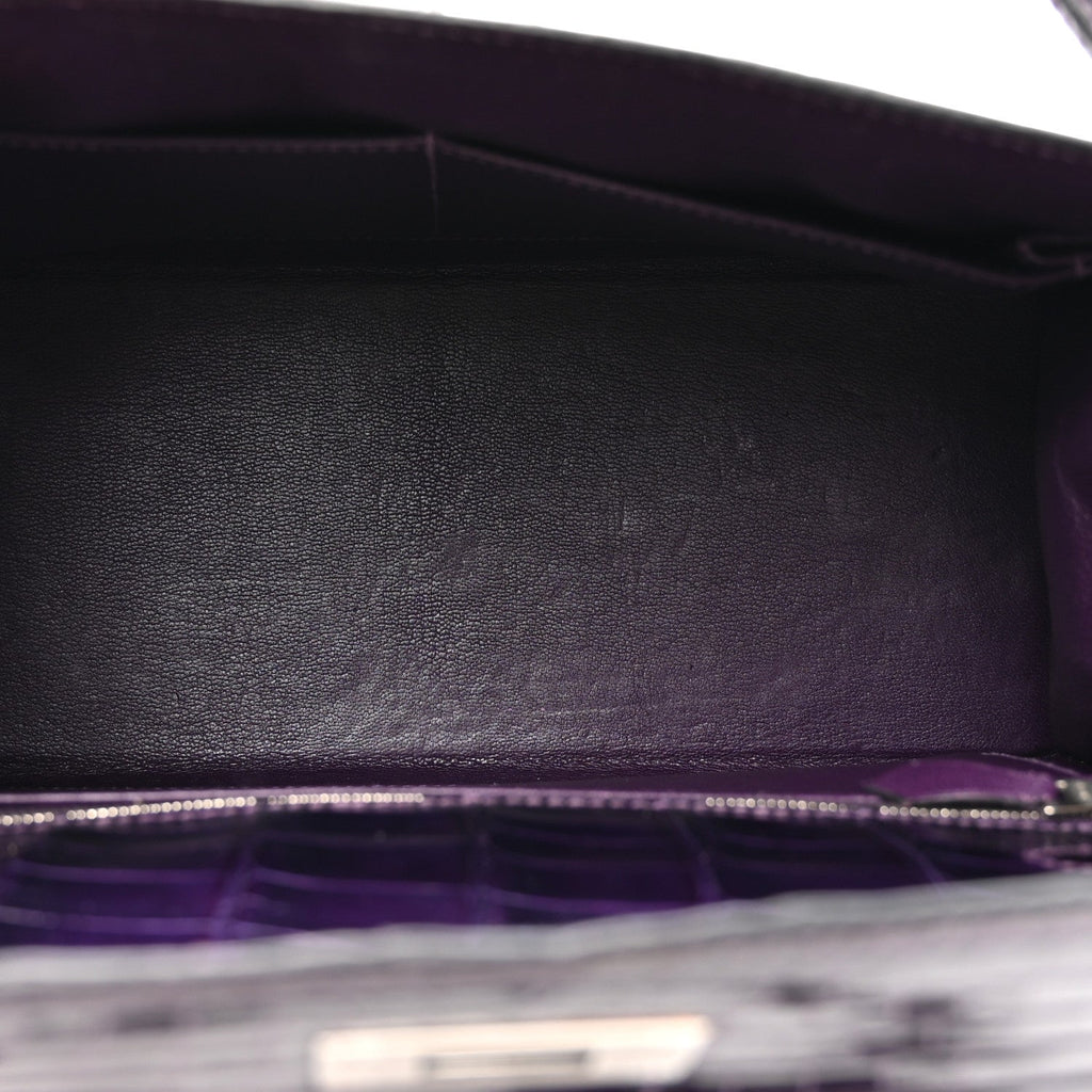 Shiny Niloticus Crocodile Kelly Sellier 28 Amethyst