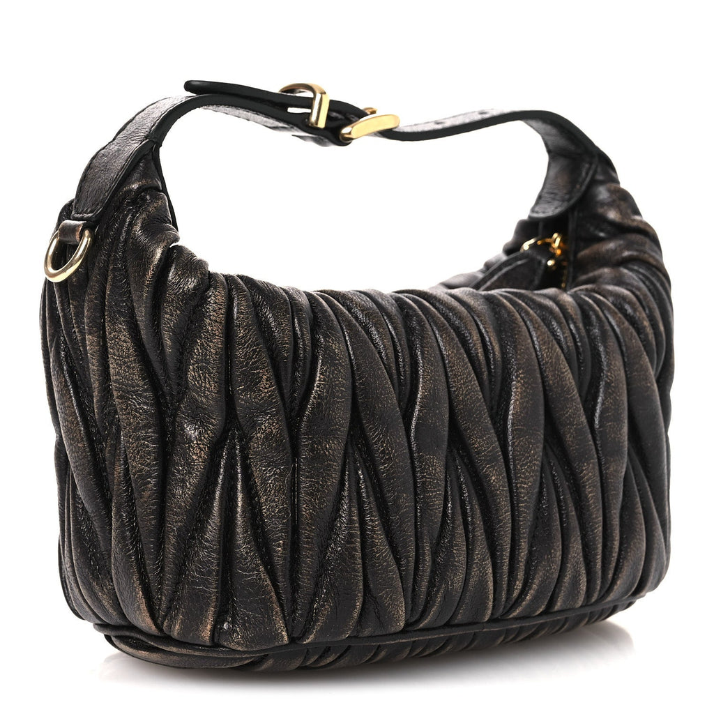 Nappa Matelasse Pouch Sand Coffee