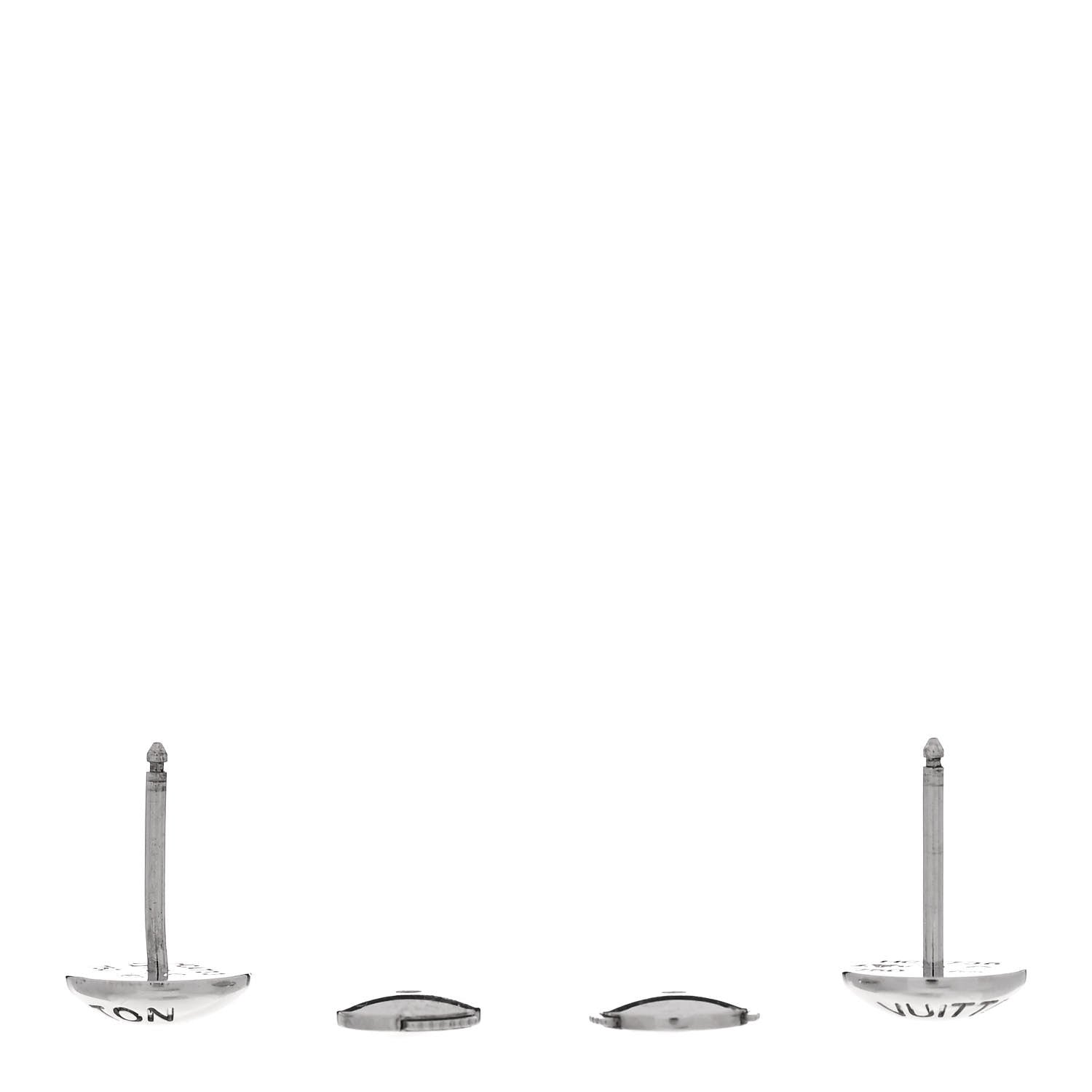 18K White Gold Clous Ear Studs Earrings