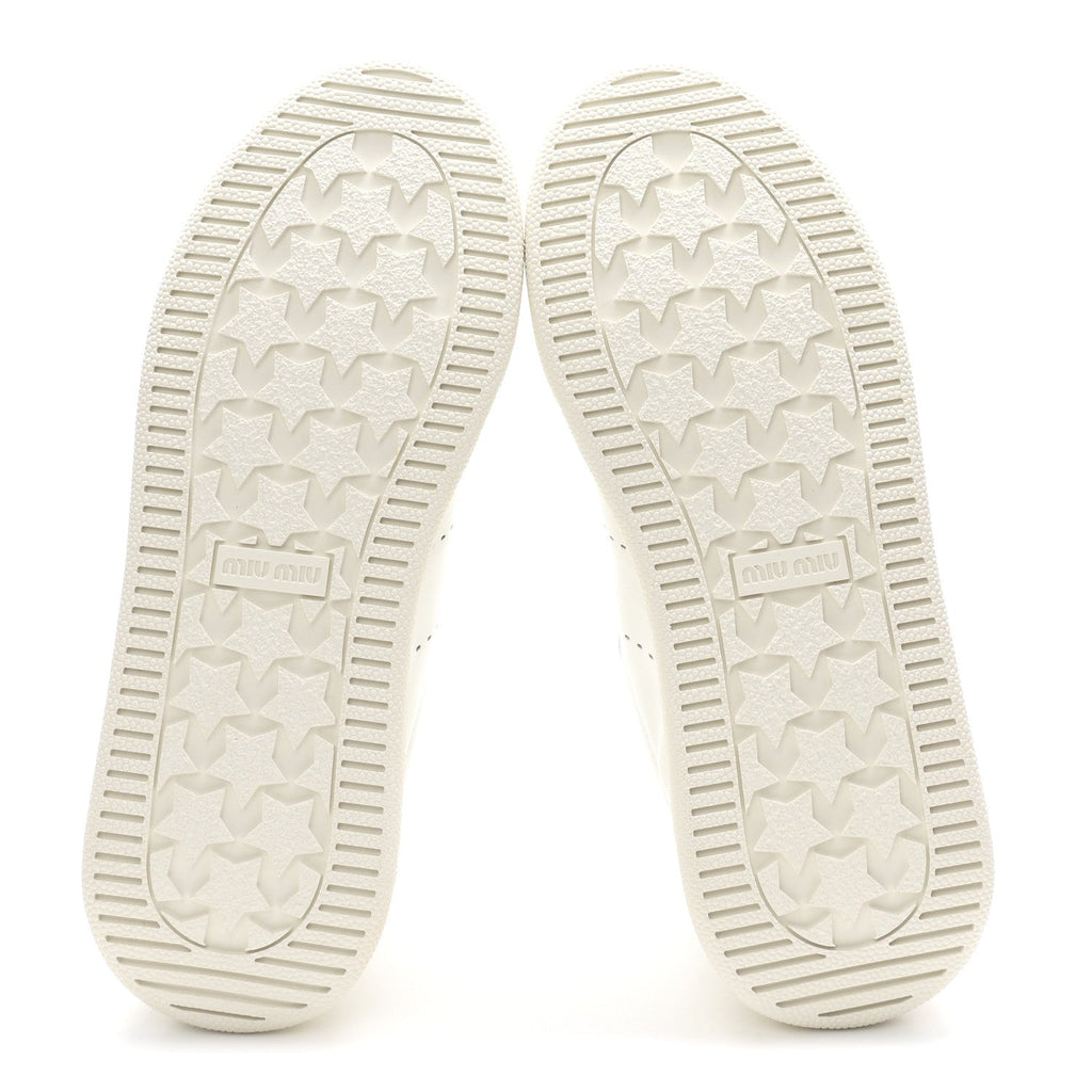 Calfskin Womens Low Top Sneakers 6.5 White
