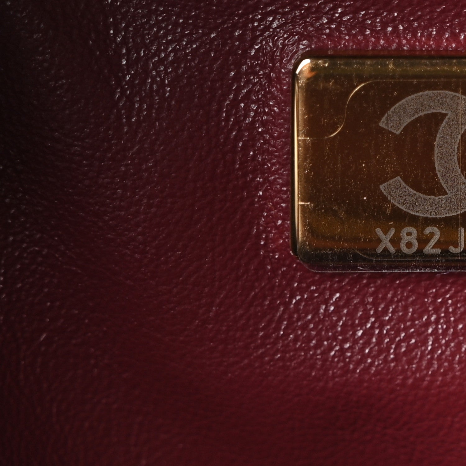 Grained Calfskin Small Souplissimo Maxi Flap Burgundy