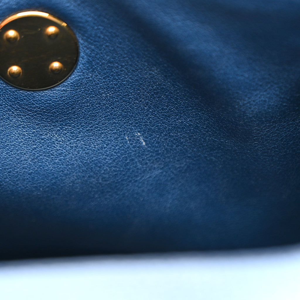 Taurillon Clemence Mini Lindy 20 Deep Bleu