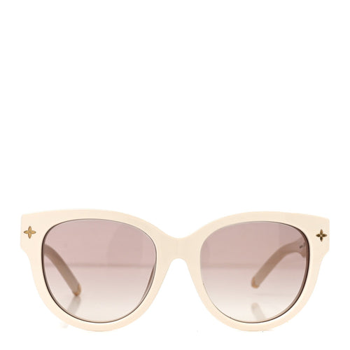 Acetate My Monogram Soft Cat Eye Sunglasses Z1707E White