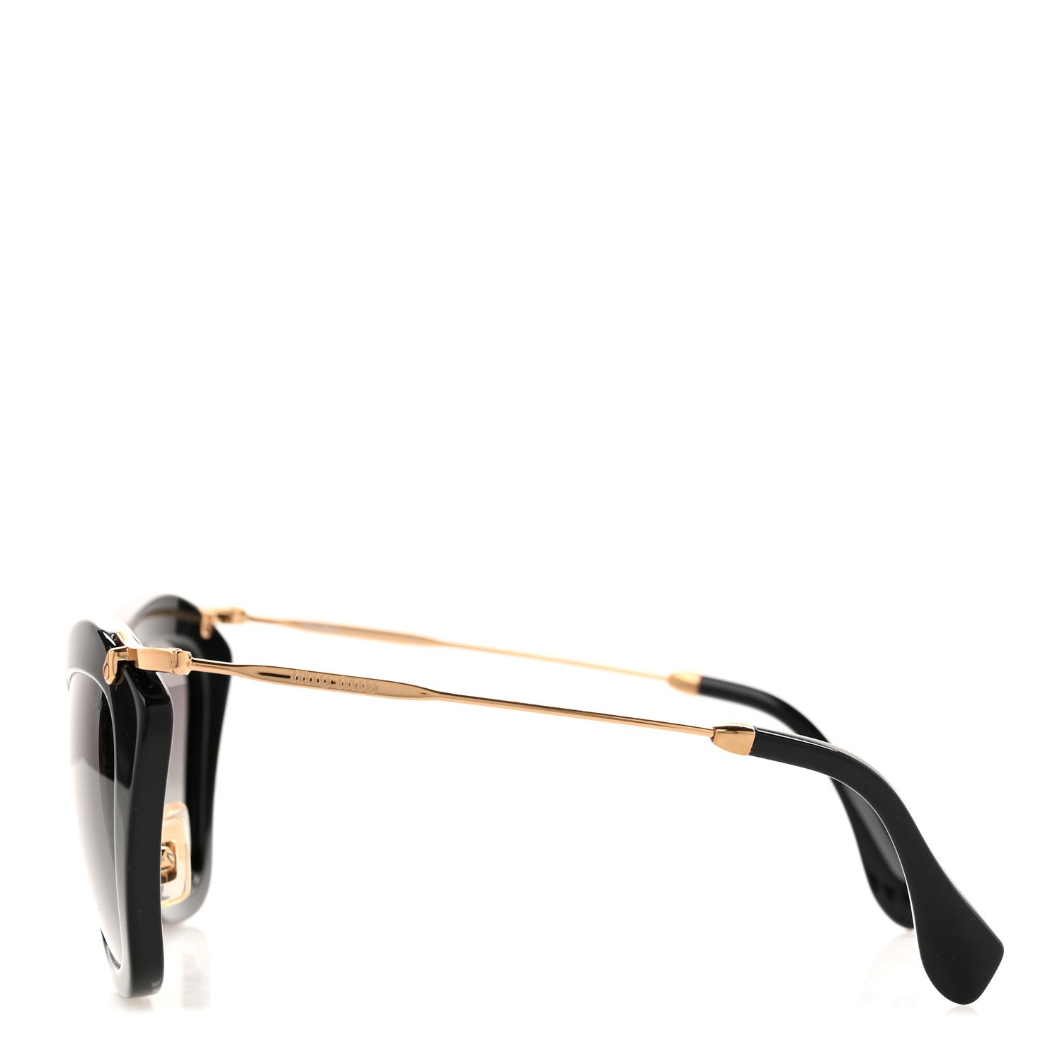 Acetate Metal Cat Eye Sunglasses SMU10N Black