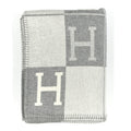 Wool Cashmere Avalon III Blanket Ecru Gris Clair