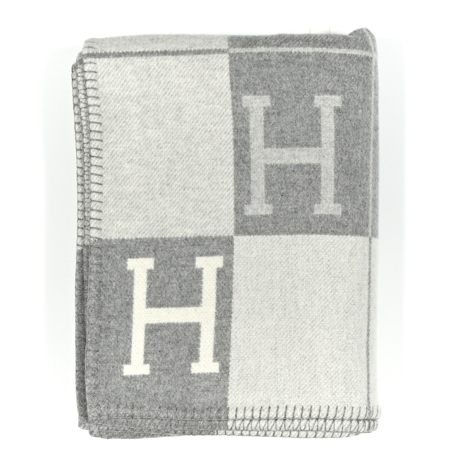 Wool Cashmere Avalon III Blanket Ecru Gris Clair