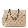 Lambskin Swarovski Crystal Embossed Monogram Coussin PM Nude
