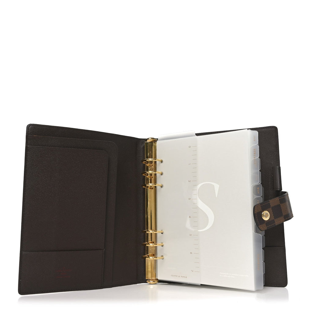 Damier Ebene Large Ring Agenda Cover
