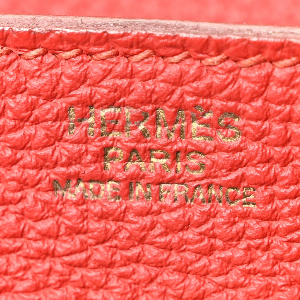Taurillon Clemence Birkin 30 Rouge Casaque