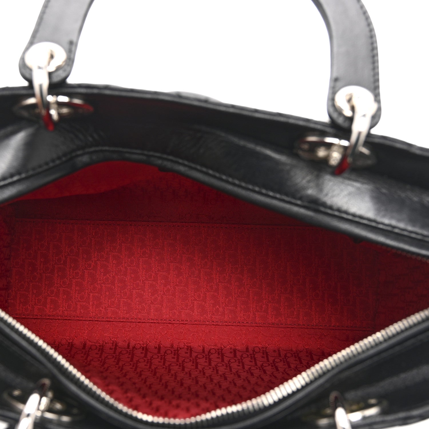 Lambskin Cannage Large Lady Dior Black